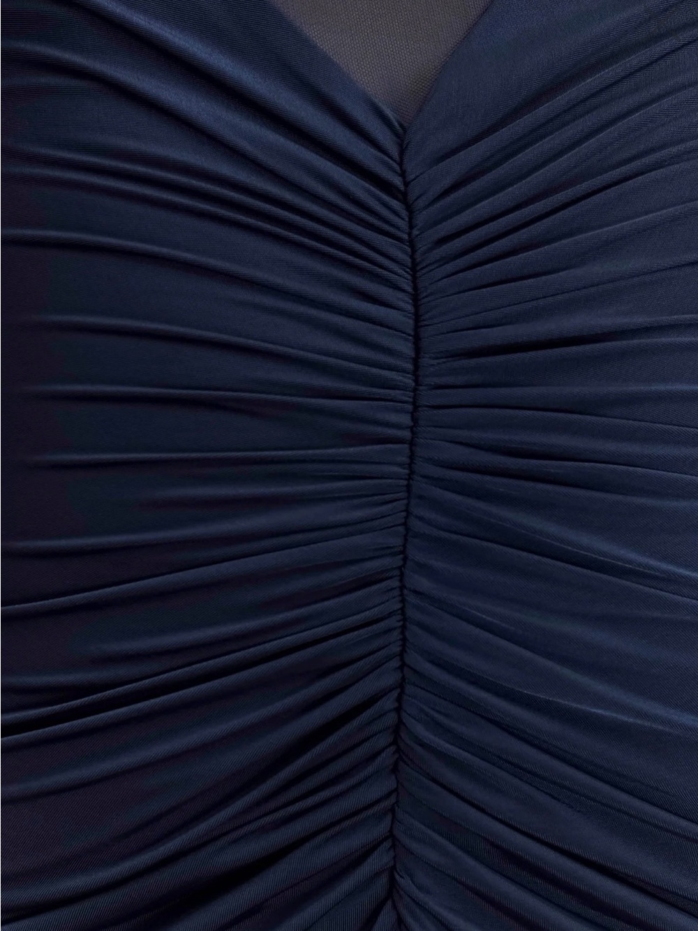 Meshki Navy Blue Off-Shoulder Long Sleeve Evening Gown - Picture 7 of 10